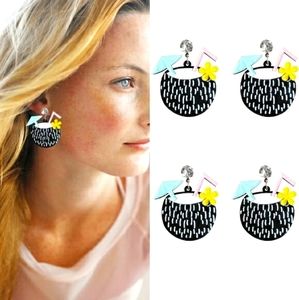 🌴🥥Crystal Coconut🥥Drink🌴Vacay Earrings🥥🌴